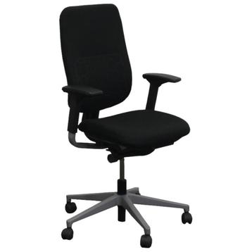 Steelcase P466 Work 1 Bureaustoel Zwart Lichtgrijs beschikbaar voor biedingen