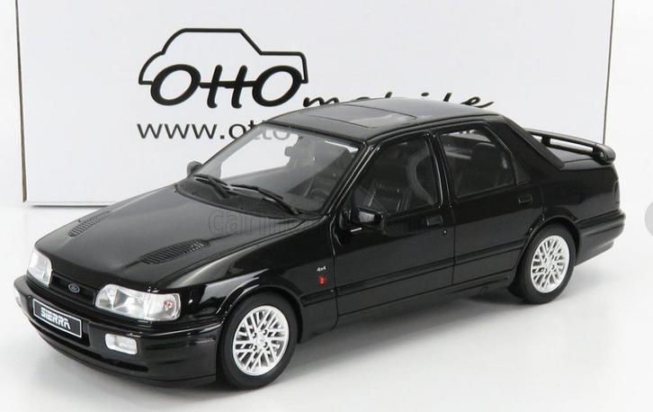 1:18 Ford Sierra 4x4 Cosworth 1992 Zwart Brasilia Ottomobile, Hobby en Vrije tijd, Modelauto's | 1:18, Nieuw, Auto, OttOMobile