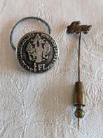 Zilveren pin fnv verzilverde knoop, Antiek en Kunst, Ophalen of Verzenden