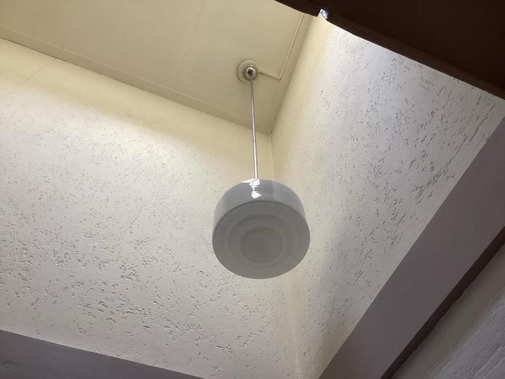 Gispen Strakke Fritz Hanglamp - Matnikkel/Messing, Huis en Inrichting, Lampen | Hanglampen, Zo goed als nieuw, 75 cm of meer, Metaal