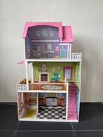 Poppenhuis groot van hout, Ophalen, Zo goed als nieuw, Poppenhuis