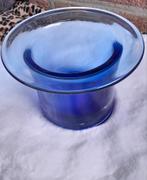 Kobalt blauwe glazen vaas / deco, Antiek en Kunst, Antiek | Glas en Kristal, Ophalen of Verzenden