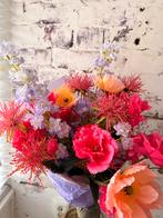 Prachtig zijdebloemen boeket roze-zalm-lila, Huis en Inrichting, Woonaccessoires | Kunstplanten en Kunstbloemen, Ophalen of Verzenden