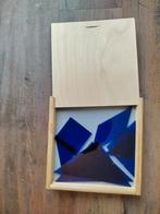 Tangram puzzel in houten doos, Ophalen of Verzenden
