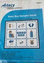 BORDUURPATROON BABY BOY SAMPLER SMALL, Hobby en Vrije tijd, Borduren en Borduurmachines, Verzenden, Zo goed als nieuw, Handborduren
