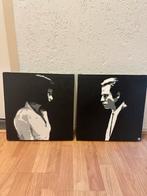 Pulp Fiction Schilderijen - Tweeluik 40x40cm Modern Kunst, Antiek en Kunst, Kunst | Schilderijen | Modern, Ophalen of Verzenden