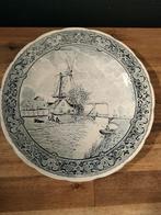 Vintage Delfts blauw wandbord 31cm Boch., Antiek en Kunst, Antiek | Wandborden en Tegels, Ophalen of Verzenden