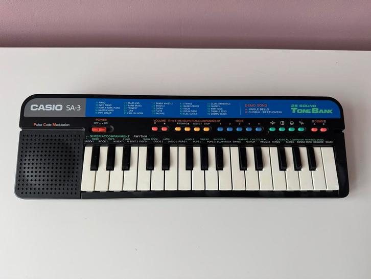 Casio SA-3 Vintage mini keyboard synthesizer, Muziek en Instrumenten, Keyboards, Gebruikt, Overige aantallen, Casio, Ophalen of Verzenden