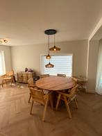 Massief Acacia houten tafel, Ophalen of Verzenden, Zo goed als nieuw, 4 tot 6 stoelen