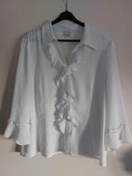 Elegante witte blouse met ruches - Mayerline, Kleding | Dames, Mayerline, Wit, Maat 42/44 (L), Ophalen of Verzenden