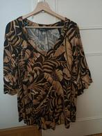 Blouse met 3/4 mouw, maat 48-50, Ophalen of Verzenden, Zo goed als nieuw, Maat 46/48 (XL) of groter, Bruin