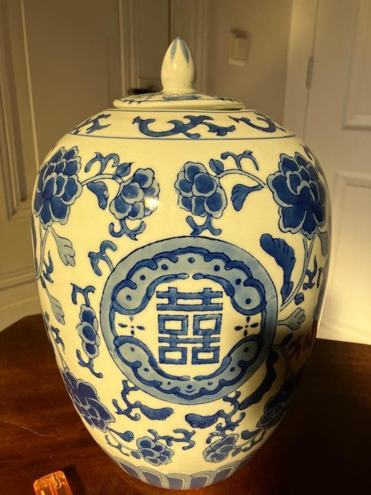 Grote Chinese dekselvaas, Antiek en Kunst, Antiek | Porselein, Ophalen