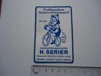 sticker oud Wolvega H SERIER fiets brommer bromfiets retro, Verzenden, Zo goed als nieuw, Bedrijf of Vereniging