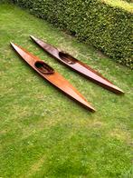 Twee 50/60 jaren Bruynzeel houten kano’s, Watersport en Boten, Kano's, Ophalen, Gebruikt, Eén persoon, Met peddels
