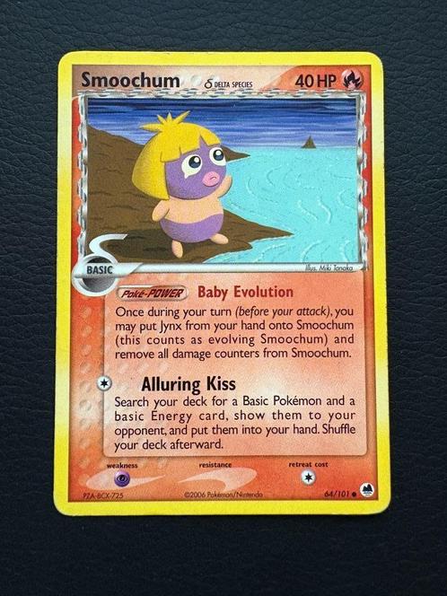 Smoochum #64 Pokemon Dragon Frontiers, Hobby en Vrije tijd, Verzamelkaartspellen | Pokémon, Zo goed als nieuw, Losse kaart, Ophalen of Verzenden