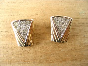 Oorclips vintage jaren 80! Goudkleur met strass beschikbaar voor biedingen