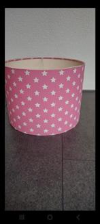 Lampenkap roze met sterren, Huis en Inrichting, Lampen | Lampenkappen, Overige kleuren, 25 tot 50 cm, Rond, Ophalen of Verzenden