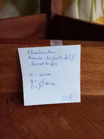 Ronde Eiken Salontafel beschikbaar voor biedingen