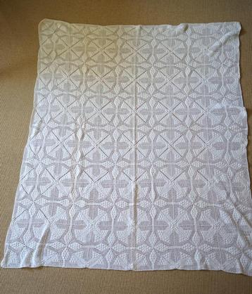 vintage wit 100% katoen gehaakt klein sprei tafelkleed beschikbaar voor biedingen