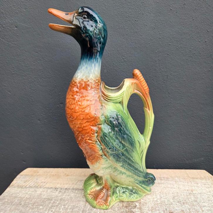 Frans aardewerk waterkan - Eend, St Clement, Huis en Inrichting, Woonaccessoires | Vazen, Overige kleuren, Minder dan 50 cm, Aardewerk of Porselein