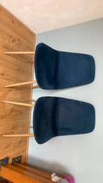 Blauwe velvet stoelen, Ophalen, Zo goed als nieuw, Blauw, Twee