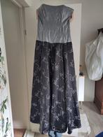 Zilver met zwarte galajurk - maat 36 / s, Galajurk, Zwart, Ophalen of Verzenden, Zo goed als nieuw