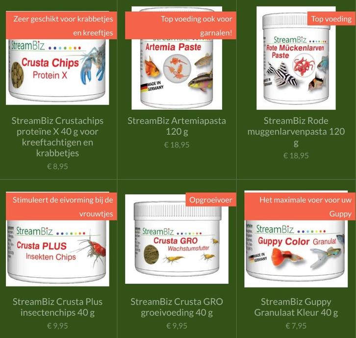 Voedingsactie 20% korting op de StreamBiz top voedingslijn!, Dieren en Toebehoren, Vissen | Aquaria en Toebehoren, Nieuw, Overige typen