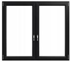 HR+++ Raam Balkondeur Antraciet Drutex Dubbelvleugelig, Ophalen, Gevelraam of Ruit, Glas in lood, 120 tot 160 cm