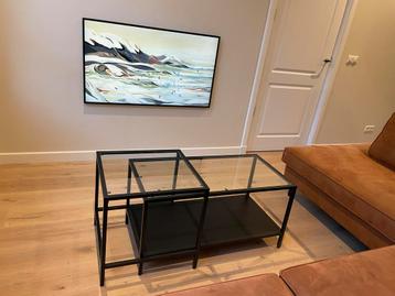 Vittsjo bijzettafel IKEA set van 2 zwart metaal glas beschikbaar voor biedingen