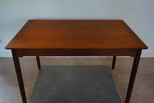 Vintage Mid century eettafel uitschuifbaar jaren 50/60, Huis en Inrichting, Tafels | Eettafels, Zo goed als nieuw, 50 tot 100 cm