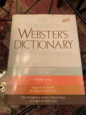 Websters Dictionary English Language woordenboek engels boek beschikbaar voor biedingen