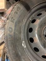 Kangoo 2004 Winterbanden 165 70 R14 op stalen velg 4x100, Auto-onderdelen, Banden en Velgen, 14 inch, Banden en Velgen, 165 mm