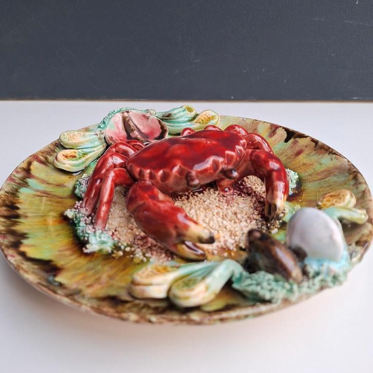 Caldas da Rainha Portugees aardewerk schaal, Antiek en Kunst, Antiek | Keramiek en Aardewerk, Ophalen of Verzenden