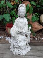 Groot Blanc de Chine Beeld v d Godin KwanYin gemerkt ca 1930, Ophalen of Verzenden