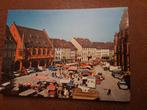 Freiburg in Breisgau, Münsterplatz, Markt en veel auto's, Ophalen of Verzenden, 1960 tot 1980, Ongelopen, Duitsland