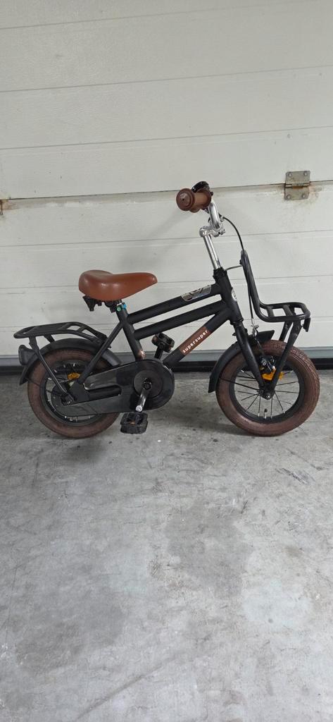 Supersuper Cooper bamboo kinderfiets 12 inch, Fietsen en Brommers, Fietsen | Kinderfietsjes, Zo goed als nieuw, Minder dan 16 inch