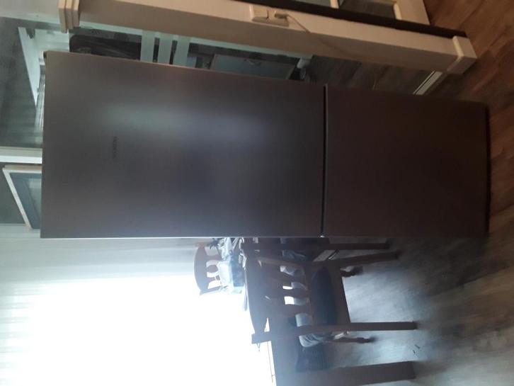 Rvs koelvriescombinatie, Witgoed en Apparatuur, Koelkasten en IJskasten, Zo goed als nieuw, Met aparte vriezer, 200 liter of meer