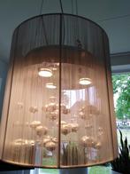 Design hanglamp met glazen deukballen, Verzenden, Zo goed als nieuw, Glas, Minder dan 50 cm