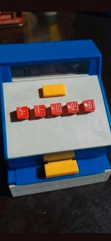 Vintage speelgoed kassa / jaren 50 plastic kinder kassa €7 beschikbaar voor biedingen