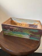 Houten plantenbak - boothout look, Ophalen, Gebruikt, Minder dan 30 cm, Minder dan 60 cm