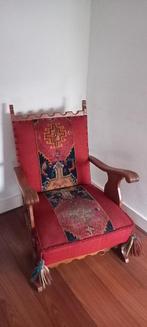 Fauteuil met wollen kelim stof, Ophalen, Gebruikt, 100 tot 125 cm, Jaren 60, vintage