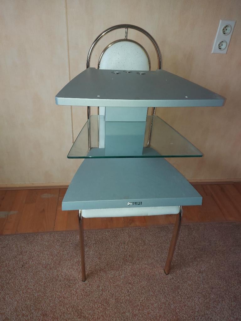 tv en audio tafel, Ophalen, Glas, Zo goed als nieuw, 25 tot 50 cm