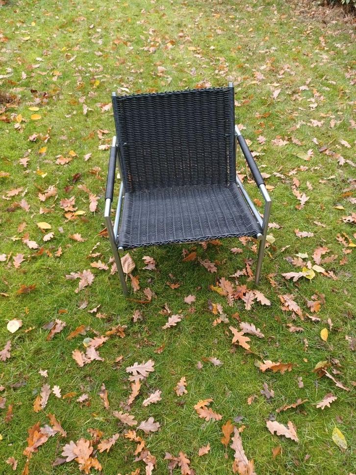 Martin Visser SZ01  Kunststof Vlechtriet. Binnenkort  nog 1, Tuin en Terras, Tuinstoelen, Gebruikt, Kunststof, Ophalen