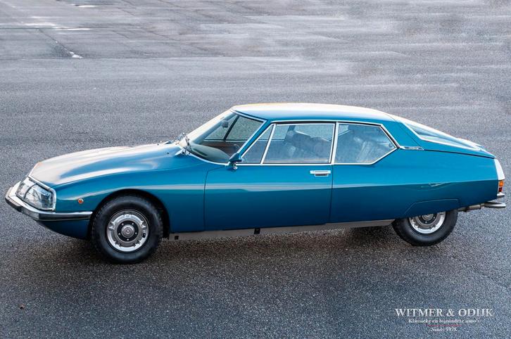 Citroën SM Carburateur (bj 1972), Auto's, Citroën, Te koop, Overige modellen, Lederen bekleding, Metallic lak, Benzine, Overige carrosserieën