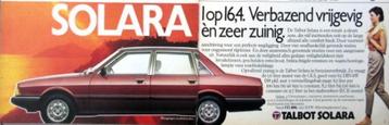 4 vintage advertenties Talbot autos 1981 Solara auto 1510 beschikbaar voor biedingen