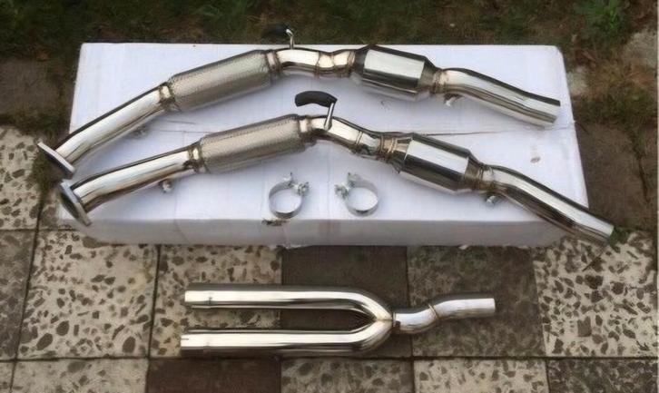 Uitlaat rvs downpipe sport kats VOLKSWAGEN GOLF 4 R32 ZIE AD, Auto diversen, Tuning en Styling, Ophalen of Verzenden