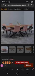 Gloednieuwe ovale eettafel hout 3m x 1.3m, Huis en Inrichting, Tafels | Statafels, Ophalen of Verzenden, Nieuw