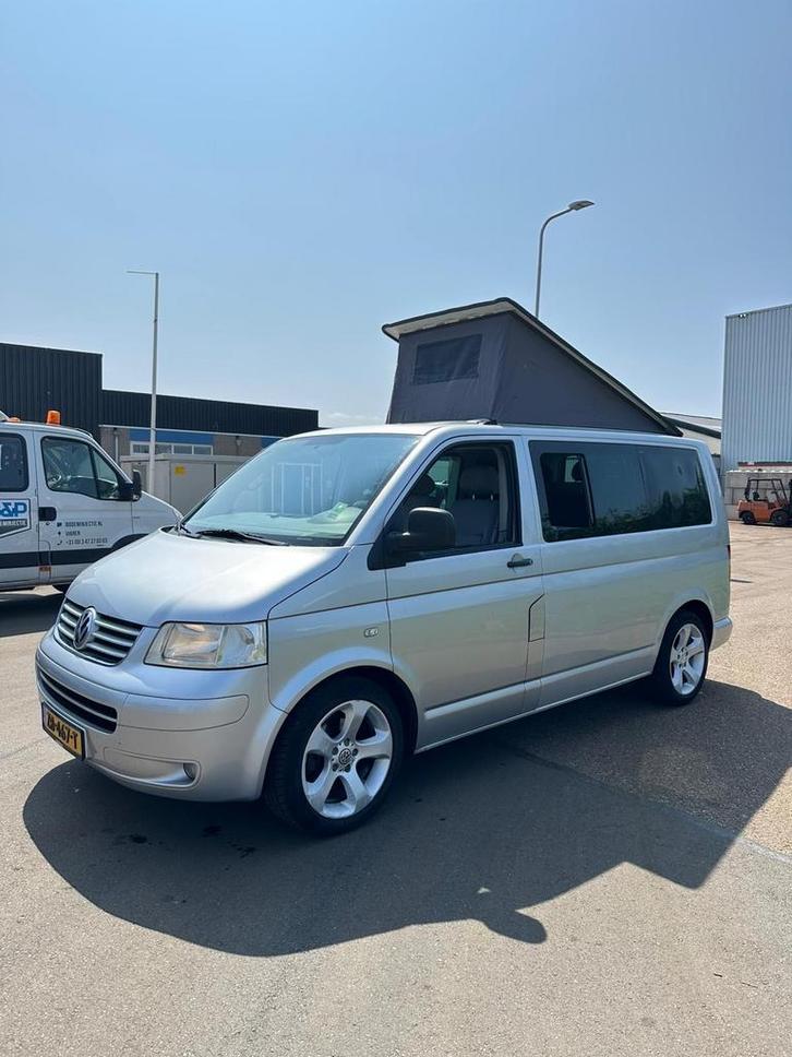 Volkswagen transporter Camper 2006 Grijs, Auto's, Volkswagen, Particulier, Transporter, Airbags, Airconditioning, Alarm, Bluetooth