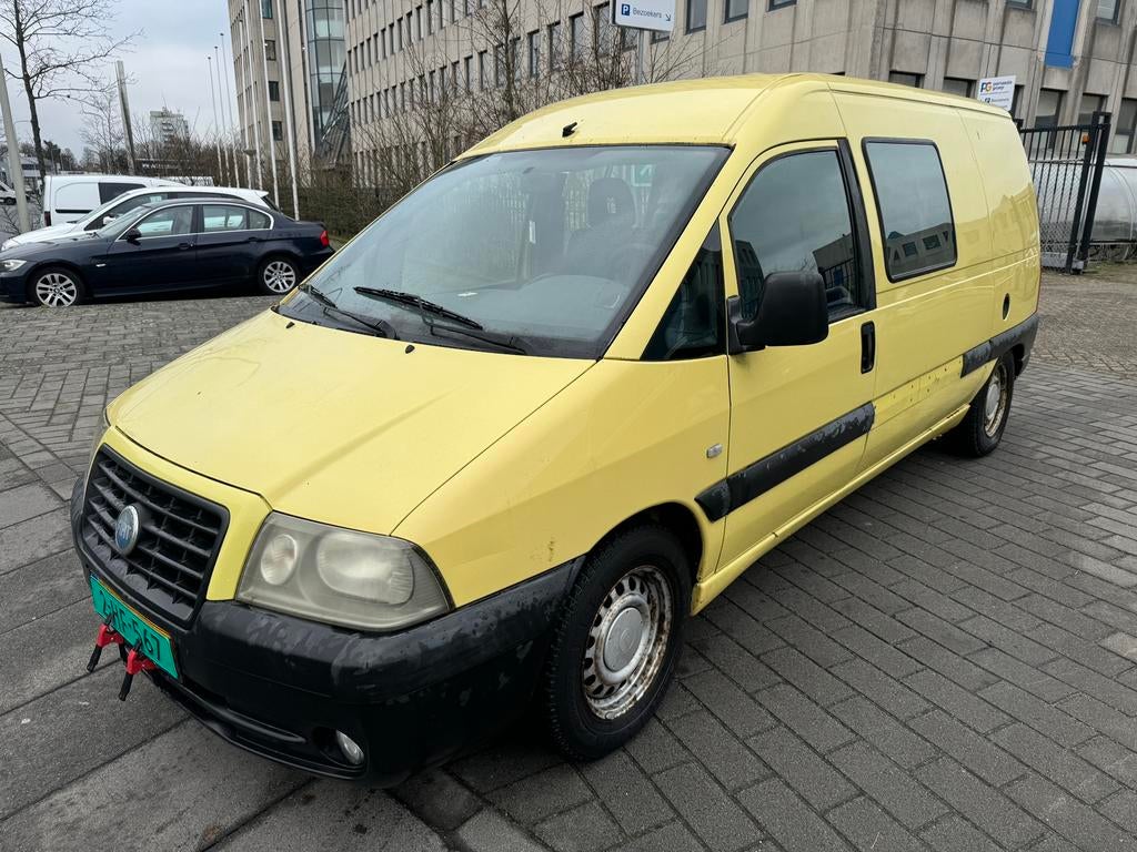 Fiat Scudo 2.0 JTD 16V Lang DC 2004 airco dubbel cab export, Auto's, Bestelauto's, Bedrijf, Fiat, Diesel, Handgeschakeld, Origineel Nederlands