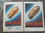 TWEE TUNGSRAM FOLDERS , RADIOLAMPEN, JAREN DERTIG., Ophalen of Verzenden, Gelezen